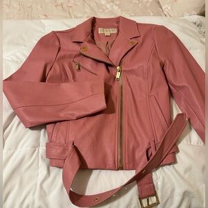 Michael Kors Rose Leather Jacket